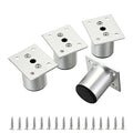 Sumnacon 4PCS Aluminium Alloy Furniture Legs - Round Adjustable Sofa Legs Furniture Cabinet Legs, 2 Inch Funiture Feet for Cabinet Desk Table Chair Sofa Bed, Silver - color: Silver, size: 2 Inch Height