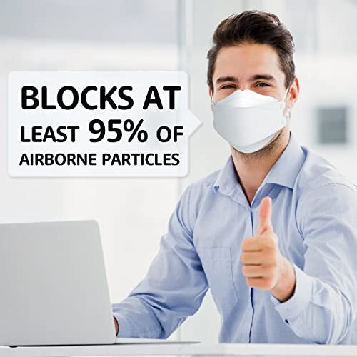 LEVENIS Face Masks 50 Pack, Breathable Comfortable and Disposable Mask, White - color: Adult-white