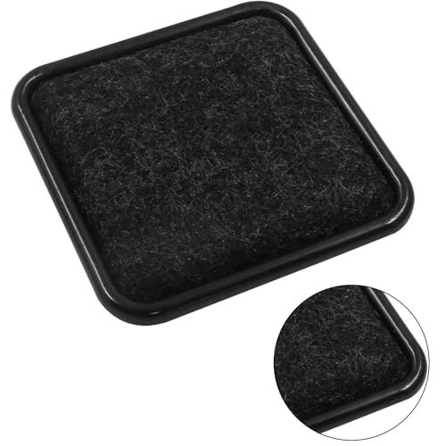 Felt Furniture Sliders, Square, 2.5 x 2.5 inch, 8Pcs, Black/Gray - size: Square, 2.5 x 2.5 inch