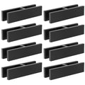 8 Pack Matte Black Railing Glass to Glass Clamp, 180 Degree Double Sided Stainless Steel T304 Railing Glass Bracket Clip Holder with Rubber Gaskets for Indoor Outdoor Coastal Balustrade - size: 8 Pack, style: 180 Degree