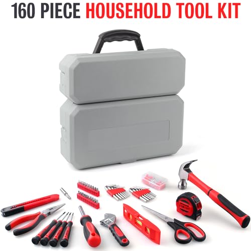 WINNER 160-Piece All-Purpose Household Tool Kit in Delicate Toolbox, Suitable for Both Male and Female, Great for Common Home Repairs, House DIY Project, Garage, Office, Gift for Father's Day - size: 160-Pc. Master Home Tool Kit