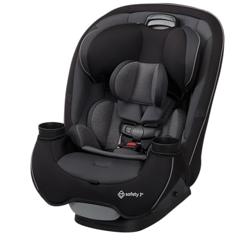 Safety 1st Grow and Go All-in-One Convertible Car Seat, Rear Facing, 5-40 lbs, Forward Facing (30–65 lbs), High Back Booster Seat 40-100 pounds, Black Phantom - color: Black Phantom, style: Original