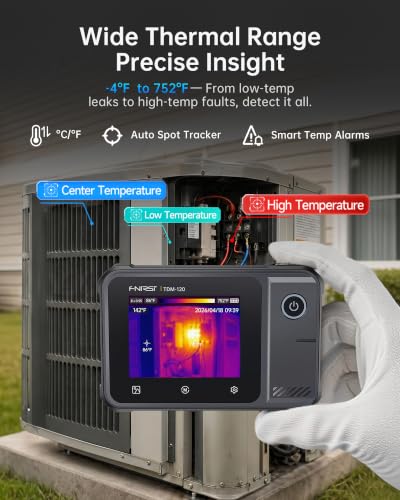 FNIRSI TDM-120 Thermal Imaging 120x90 IR Resolution, -4°F–752°F Temp - color: Thermal Imager