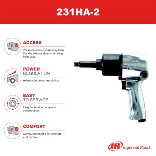 Ingersoll Rand 231HA-2 1/2" Drive Air Impact Wrench - size: 1/2" Impact - Extended Anvil