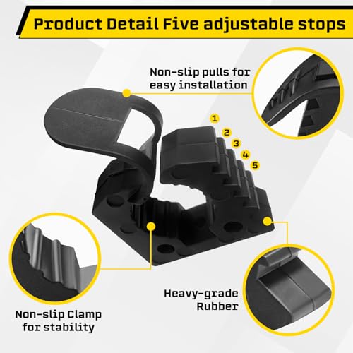 2-Pack Quick-Release Rubber Clamp with Roll Bar Clamps Mounting Brackets for 1" 1.5" 1.75",Rubber Mount Clamps for 1-1/7'' to 1-3/7'' Diameter in Diameter Tools for ATV UTV Truck Snowmobile Golf Cart