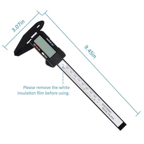 Digital Caliper, Adoric Calipers 0-6 Inch, Inch/mm Conversion, Large LCD - color: Black, size: 6"