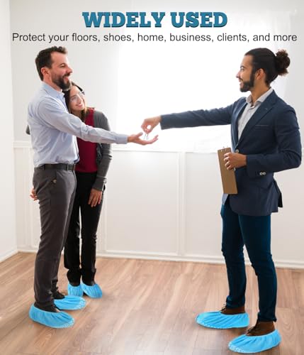 XL Non-Slip Disposable Shoe Covers for Indoors 50 Pack Blue, Fits Men’s US 13 - color: Blue 50 Pcs (Xl)