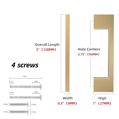 10 Pack 3-3/4 Inch(96mm) Cabinet Pulls Champagne Bronze Kitchen Cabinet Handles Zinc Alloy Drawer Pulls Solid Cabinet Hardware - color: Champagne Bronze, size: 3-3/4'' Hole Center(96mm)