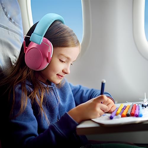 ProCase Kids Noise Cancelling Headphones Ear Hearing Protection, Pink - color: Pink