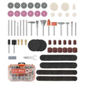 HARDELL 227Pcs Rotary Tool Kit w/ 1/8" Shanks, Sanding & Carving Orange - color: Orange+white