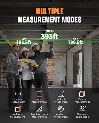 CIGMAN Dual Laser Measuring Tool, 393FT Green Laser Measure for Outdoor Use - color: Bilateral Green Laser