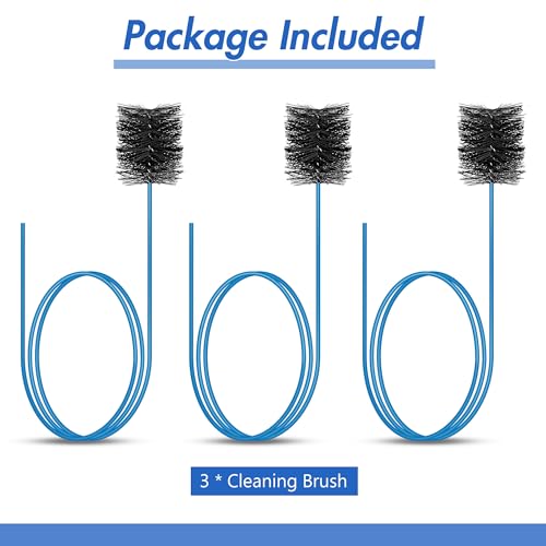 3 Pcs Condensate Trap Flexible Drain Brush, 48 Inch AC Drain Line Cleaning Brush for AC & HAVC Condensate P Trap, Blue - color: Blue, size: 48 Inch