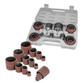 POWERTEC 72509 Drill Press Sanding Drum Kit w/ 1/4 and 1/8 inch Shanks, Assorted Spindle Sander Sleeves, Tool Carrying Case - style: Sanding Drum w/ Sanding Sleeves Kit