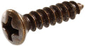 Hillman Sheet Metal Screws, #6 x 5/8in, 40 Pack, Antique Brass