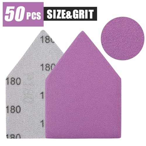 180 Grit Sandpaper, Triangle Sanding Sheets, Fits Milwaukee M12 Fuel Sander - style: 180 Grit