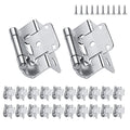 20 Pack (10 Pairs) 1/2" Overlay Partial Wrap Around Cabinet Hinges - color: Brushed Nickel, size: 20 Pack (10 Pairs)