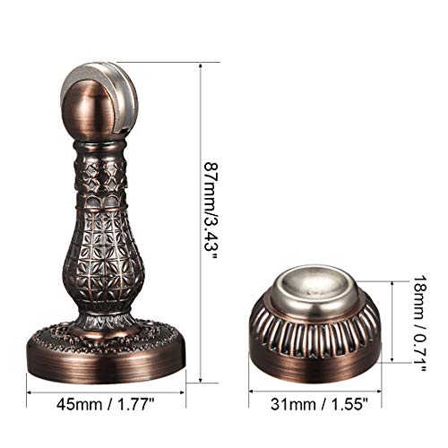 uxcell 2PCS Retro Door Magnetic Catch Holder Stopper Doorstop Zinc Alloy