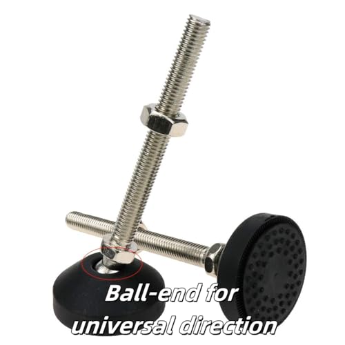 M10 Leveling Feet 880 Lb Capacity, 4 Inches Height - 2 Inches Base, 4Pcs - color: Black, size: D50xM10xH80mm