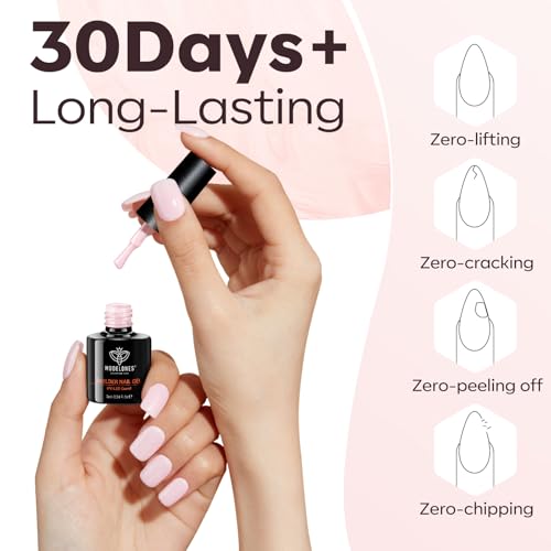 modelones Gel Polish Builder Nail Set, Base Colors Nude Hard Strengthener - color: B2-Barely Blush