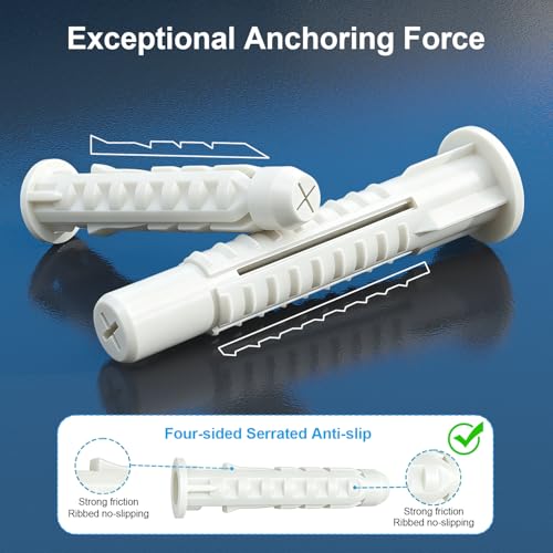 12PCS Concrete Wall Anchors for TV Mount, 10x50mm & 10x60mm Anchor Bolts
