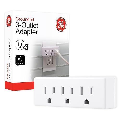 GE Outlet Extender, 3 Outlet Multi Plug Wall Power Splitter - color: White, size: 1 Pack