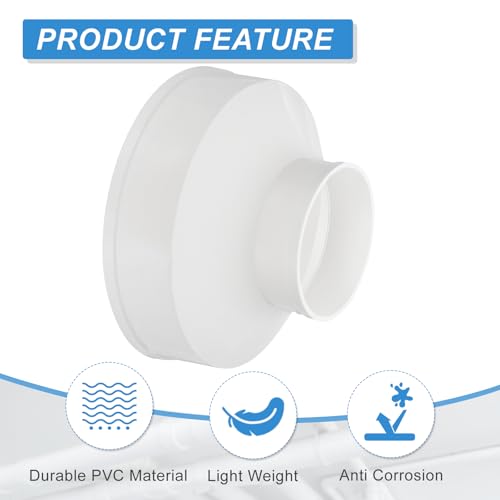 PATIKIL 315mm to 160mm Duct Reducer PVC Pipe Increaser Adapter Airflow Tube - size: 315mm to 160mm