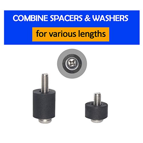 Universal TV Mounting Hardware，Stainless Steel304 TV Mount Screw, Pack Contains M4, M5, M6, TV Screws Washers and Spacers - Works with VESA Wall TV Mount or Monitor Mounting