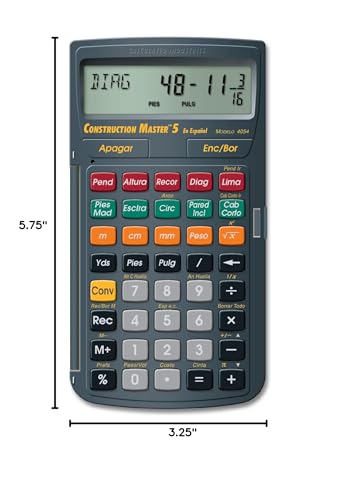 Calculated Industries 4054 Construction Master 5 Calculator - style: CM5 en Espanol