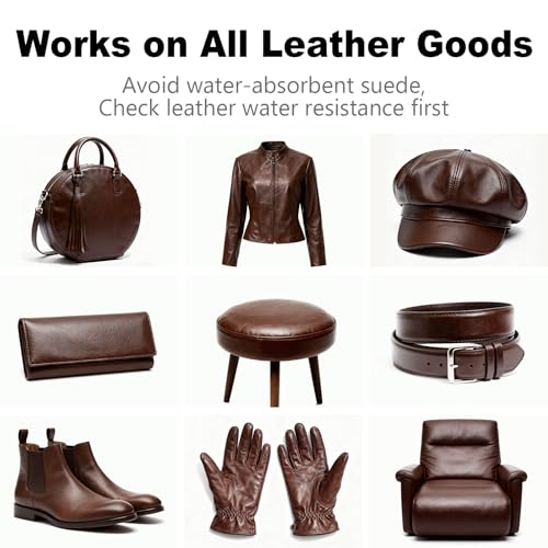 Dark Brown Leather Repair Kit, Recoloring Balm, Leather Dye | Restore Scratches, Faded & Aged Leather & Vinyl Couches, Boots, Car Seats & Furniture - color: Dark Brown