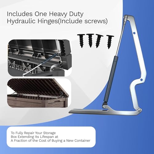 1 Pack Keter Deck Box Replacement Hinges for Keter Outdoor Storage Box Including Screws - size: 1 Pack