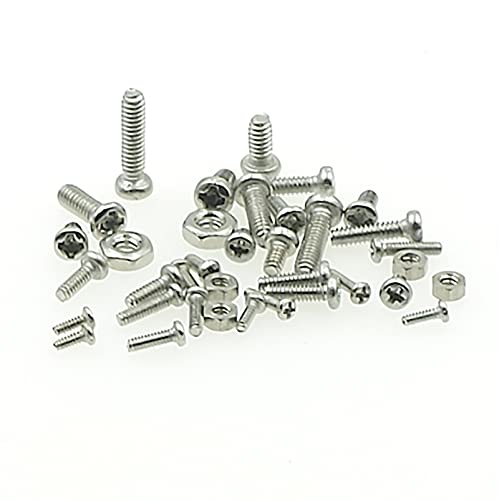 850PCS M1 M1.2 M1.4 M1.6 M2 Metric Stainless Steel Phillips Pan Head Machine Screws Nuts Assortment Kit - size: M1, M1.2, M1.4, M1.6, M2