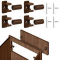 Juexica 4 Pairs False Cabinet Front Clip False Drawer Clips, Brown - color: Brown