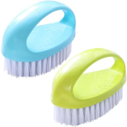 Scrubbing Brushes for Cleaning Small Scrub Brush with Nylon Stiff Bristles - color: Green+blue