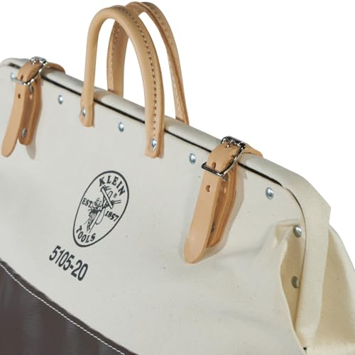 Klein Tools 5105-20 High-Bottom Canvas Tool Bag, 20-Inch - size: 20-Inch