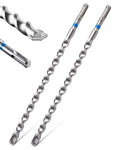 toolant SDS Plus Rotary Hammer Drill Bits Set for 1/2" x12inch 2pcs,Carbide Tipped 2-Cutter for Concrete,Masonry and Brick - size: 1/2"-2PCS(12")