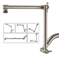 BRIGHT SHOWERS Brass Shower Arm Extender for Rain and Handheld Shower Head, 14 Inch Universal Shower Head Extension Arm, Adjustable Height & Angle, Brushed Nickel - color: Brushed Nickel, style: 14 Inch