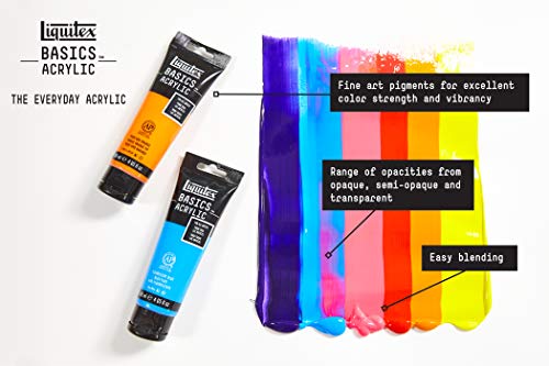 Liquitex BASICS Acrylic Paint Set, 12 x 22ml (0.74-oz) Tube Paint Set - size: 8.88 Fl Oz (Pack of 1), style: 12 x 22ml (0.74-oz)