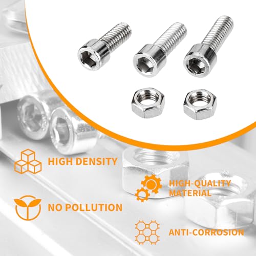 840 Pcs M3 Screws, Nuts and Washers Set - Hex Socket Head Cap Screws Kit - Metric Bolts Assortment - Stainless Steel Machine Screws - Fully Threaded Hex Nuts - size: M3