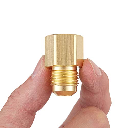 4 PCS 1/2 Inch Brass Propane Adapter Fitting, 1/2"Male Flare x 1/2"Male NPT - size: 1/2"Flare x1/2" NPT