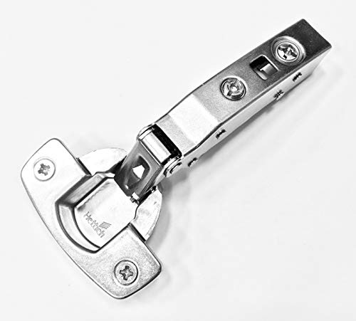 Hettich Euro 110 Soft Close Full Overlay Hinge & 0 mm Face Frame Plate Combo (Hinge w/0mm Plate) - size: 110 Degree Hinge w/0mm Plate