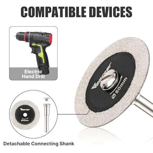 1.97'' Diamond Glass Cutting Disc 5PCS with 0.24" Round Mandrel