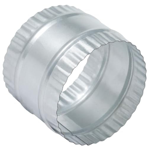 5" Inch Duct Connector Galvanized Steel HVAC Coupling Crimped Ends