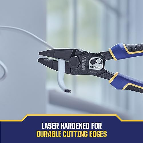 IRWIN VISE-GRIP Pliers, PowerSlot High Leverage Lineman's, 9.5 Inch (IWHT84000) - style: 9.5" Lineman's Pliers
