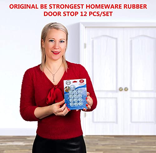 Door Bumpers for Walls - Small Size Rubber Bumpers - Clear Door Stoppers