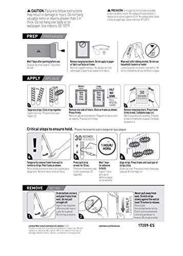Command 15 & 10 lb Assorted Picture Hanging Strips, 16 Pairs (32 Strips) - size: Medium & Large