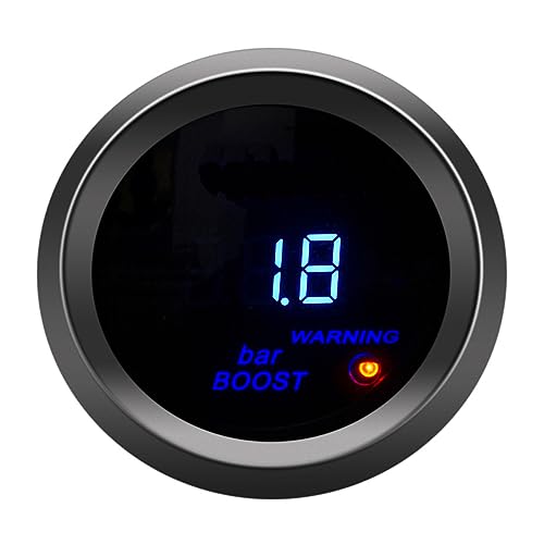AUCELI Car Digital Boost Gauge Bar, Universal Meter Kit, 2" 52mm & Blue LED Light Display - style: Boost Gauge Bar