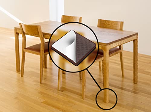 Slipstick GorillaPads CB148 Non Slip Furniture Pads/Rubber Gripper Feet (Set of 8) Self Adhesive Anti-Skid Floor Protectors, 1-1/4 inch Square, Black - size: 1-1/4" Square