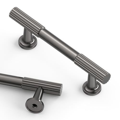 Asidrama 10 Pack 3 inch Brushed Black Nickel Kitchen Cabinet Handles - color: Brushed Black Nickel, size: 3" Hole Center