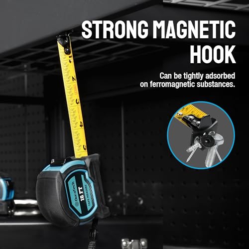 DURATECH 16FT Magnetic Double-Sided Tape Measure, Easy Read Measuring Tape - size: 16 FT, style: 1 Pack