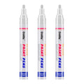 White Paint Markers, 3 Pack Oil-Based Waterproof Quick Dry Permanent Paint Pen Set for Rocks Painting, Wood, Fabric, Plastic, Canvas, Glass, Mugs, Metal, Tire, Stone, DIY Craft - color: White